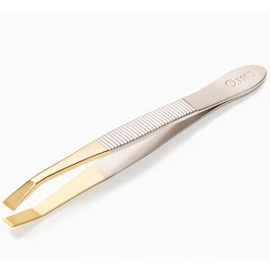 Navyx® Pincet met rechte vergulde Bek – Voor Moeiteloos Verwijderen van Harde, Korte of Ingegroeide Haartjes