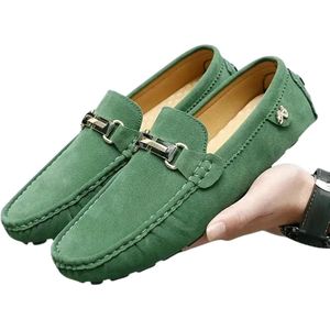 Bovista Loafers Heren - Met Hak - Herenschoenen - Instappers - Groen - Maat 39.5