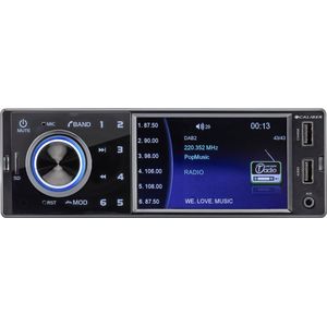 Caliber Autoradio met Bluetooth - DAB - Video afspelen op 4 inch Scherm - 1 DIN - Enkel DIN - Achteruitrijcamera Ingang - Handsfree bellen - USB Lader (RMD402DAB-BT)