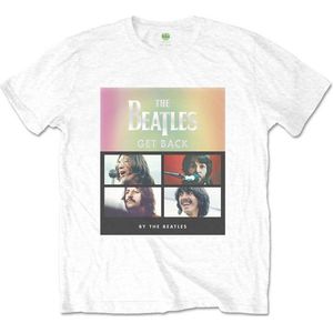 The Beatles - Album Faces Gradient Heren T-shirt - S - Wit