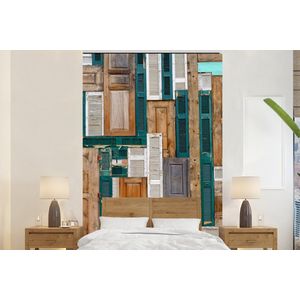 Deuren - Architectuur - Groen - Bruin - Antiek - Behangpapier