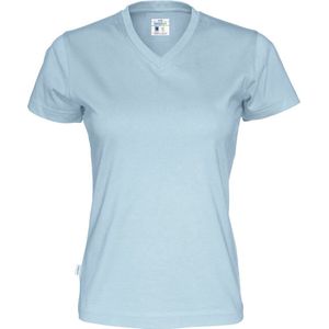 Cottover T-SHIRT V-NECK LADY - GOTS GECERTIFICEERD 141021 - Lichtblauw - XS