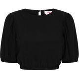 MYMO - Blouse - Zwart - Blouseshirt - Halve Mouw