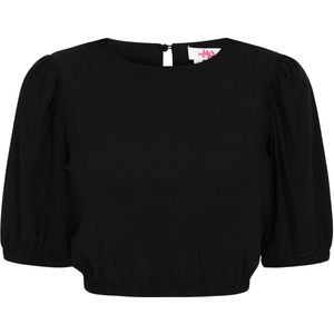 MYMO - Blouse - Zwart - Blouseshirt - Halve Mouw