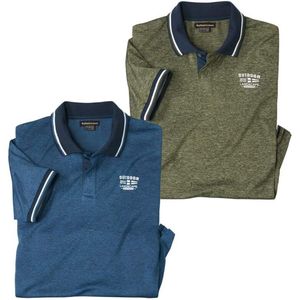 ATLAS FOR MEN - Set van 2 polo’s Outdoor - Heren - Verkrijgbaar in grote maten - L