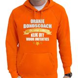 Oranje fan hoodie voor heren - de enige echte bondscoach - Holland / Nederland supporter - EK/ WK hooded sweater / outfit XXL