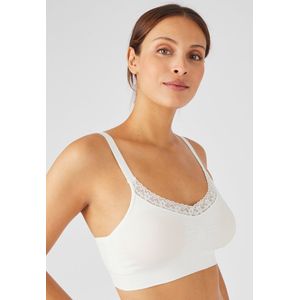 Damart - Bralette beugelloze beha - Dames - Wit - S