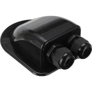 Dubbele Dakdoorvoer Voor Zonnepaneel - Waterdicht - Dubbel - Zwart - Geschikt voor Caravan, Camper & Boot