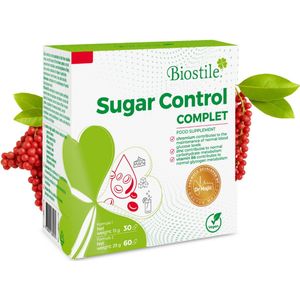 Biostile – Sugar Control Complete – Ondersteunt de koolhydraat – En bloedsuikerstofwisseling - 90 Capsules