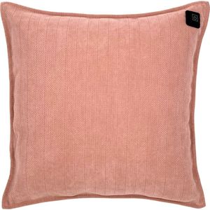 Warmpi® Draadloos Warmtekussen incl Warmpi® Powerbank (10.000mah) - Chenille Roze - Elektrisch Verwarmd sierkussen heeft ook kabel van 3m voor opwarming via stopcontact of USB Poort - 3 standen - Afmeting 45x45cm - oplaadbaar infrarood kussen