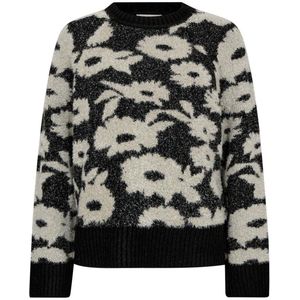 Freequent Dames trui zwart (Maat: L) - Halslijn: Ronde hals,