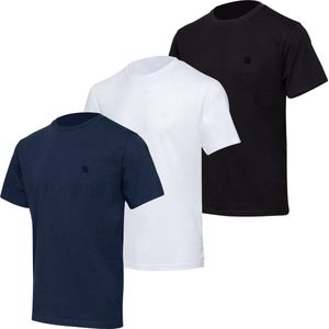 BOXR Underwear - T Shirt Heren - Casual Fit - Bamboe & Biologisch Katoen - 3-Pack Multicolor - Ronde Hals - Zijdezacht & Ademend