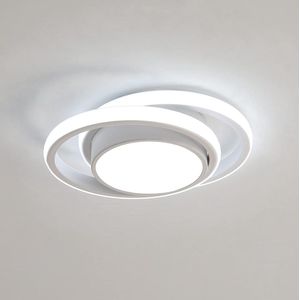Goeco Plafondlamp - 27cm - Klein - LED - 32W - Ronde - Witte - 6500K - 2350LM - Tweedelig