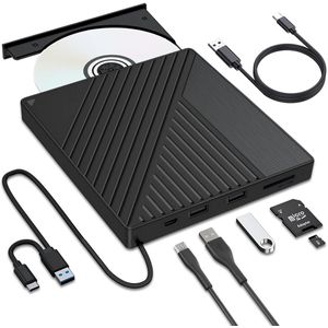 Heevli® Externe DVD Speler - CD Speler & Brander - Drive voor Laptop & Macbook - Plug & Play - Data & Voeding Via USB 3.0 of USB C
