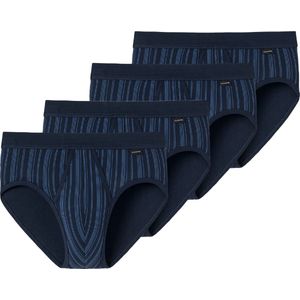 Schiesser Heren sportslip met voorsluiting 4 pack Original Classics fijnrib