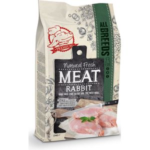 Natural Fresh Meat All Breeds Konijn - Hondenvoer - 2 kg