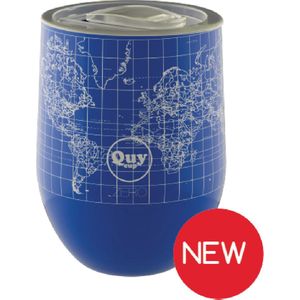 Quy Cup - 300ml Thermos Cup - Map - Double Walled - 24 uur koud, 12 uur heet, RVS (304)