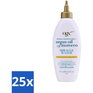 25 x OGX - Argan Oil of Morocco - Miracle Water - Lichtgewicht Hydratie - 177 ml - Argan Oil - Miracle Water - Hydrate Haar - Zachte Haar - Glanzend Haar