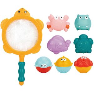Baby Mix - Baby Bad Speelgoed Set - 8 Stuks - Waterplezier - Ergonomisch Schepnetje - Veilig voor Peuters - badspeeltjes - bad speelgoed - speeltjes voor in bad - bad speeltjes - water speelgoed