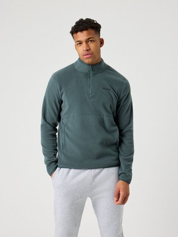 Björn Borg Fleece Vest Met Rits - Trui met Lange Mouwen Fleece - Urban Chic Groen - Maat L