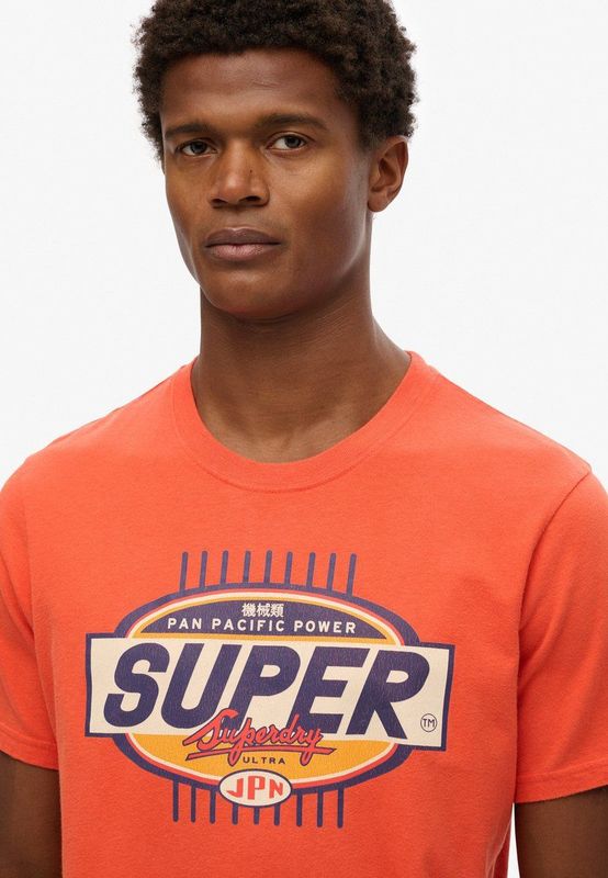 Superdry - Gasoline Graphic Relaxed T-shirt - Katoen - Korte Mouwen