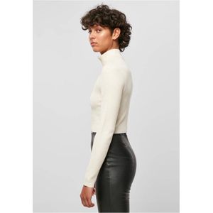 Urban Classics - Cropped Rib Knit Zip Cardigan - XXL - Ivoorkleurig