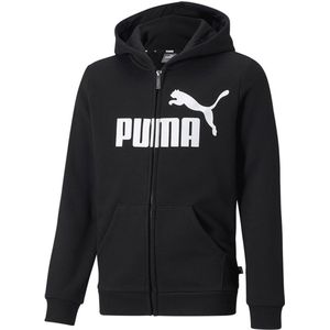 Puma - Essentials Big Logo - Sweatshirt - Zwart - Met Rits - Jongens