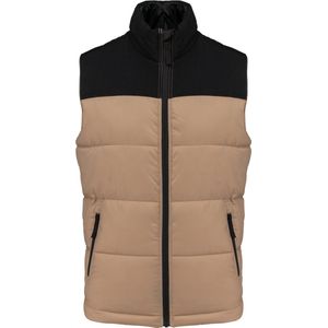 Kariban Tweekleurige gewatteerde bodywarmer uniseks K6162 - Wet Sand / Black - M