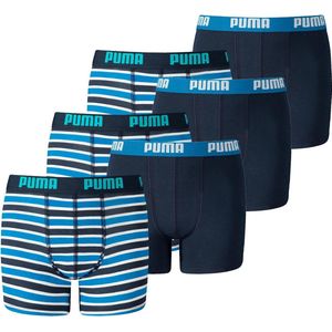 BOXERS 6 PACK Puma Basic Boxer Boxershorts met bedrukte strepen Jongens kinderondergoed
