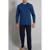 Herenpyjama met V-hals Gotzburg - Blauw - Maat - 56