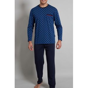 Herenpyjama met V-hals Gotzburg - Blauw - Maat - 56
