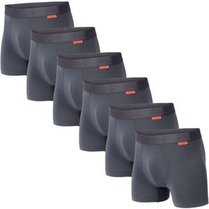 Undiemeister Boxershort Heren - Lava Rock (Grijs) - 6-Pack - Mellowood Tencel - Ademend, Anti-Bacterieel & Naadloos Ondergoed - Premium Onderbroeken Heren - Maat S