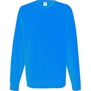 Fruit Of The Loom Heren Lichtgewicht Raglan Sweatshirt (240 GSM) (Azure Blauw)