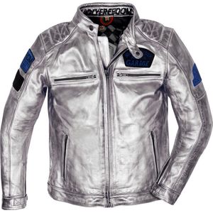 HolyFreedom Zero Totem Zilver Leren Motorjas - Maat XXL - Jas