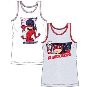 Miraculous Ladybug hemd - set van 2 - wit+grijs - maat 110/116