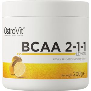 OstroVit - BCAA - 2-1-1 - 200 g - Citroen - spierondersteuning - L-leucine + L-isoleucine + L-valine Aminozuren - Supplement