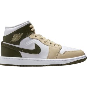 Jordan - 1 Mid - Schoenen - Wit - Polyester