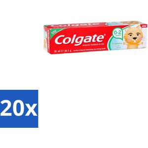 Colgate - Aardbeismaak - Kindertandpasta - Voor 0 tot 2 jaar oud - 50ml - Bulkverpakking - 20 stuks