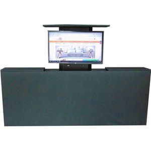 Los voetbord met TV lift - XL: TV's t/m 50 inch -  180 cm breed -  Zwart