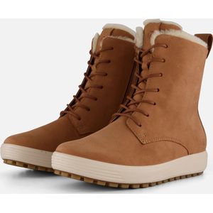 Ecco Soft 7 Tred W Veterboots cognac Nubuck - Maat 37