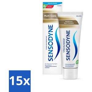 15 x Sensodyne - Tandpasta - MultiCare - Complete Tandverzorging - 75 ml - Gevoelige Tanden - Tandpasta - Tandverzorging - Tandplak - Tandvlees