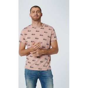 No Excess Mannen Ronde Hals T-Shirt Perzik S