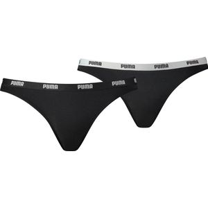 PUMA Iconic Bikini 2P Dames Slips - Zwart - Maat L