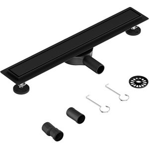 Douchegoot - Roestvrij staal - 60 cm - Zwart