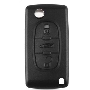 XEOD Autosleutelbehuizing - sleutelbehuizing auto - sleutel - Autosleutel / Geschikt voor: Peugeot 3 knops HU83