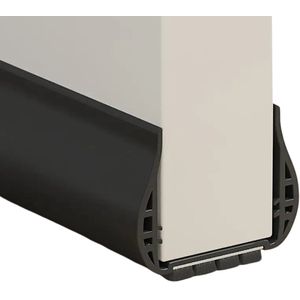 Livano Tochtstrip - Tochthond - Windstopper - Deurborstel - Tochtband - Tochtstopper - Tochtkussen - Kussen Voor Deur - Draft Stopper - Zwart