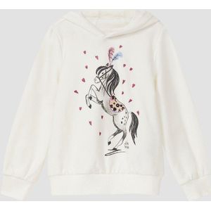 Sweatshirt - Glitterprint - Geborstelde Katoenmix - Comfortabele Pasvorm