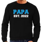 Papa est 2022 - sweater zwart voor heren - Aanstaande vader/ papa cadeau L