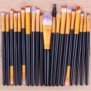 Go Go Gadget - Kwasten set - Make-up kwast - 20 delig - Zwart/ Goud