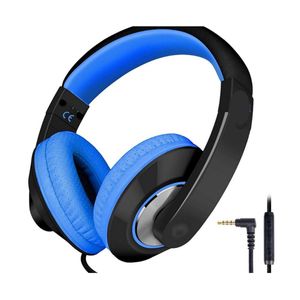 WNHB® Kinderkoptelefoon Met Draad – Veilig Geluidsniveau – Koptelefoon Voor Kinderen Vanaf 2 Jaar – Comfortabel en Duurzaam – Blauw